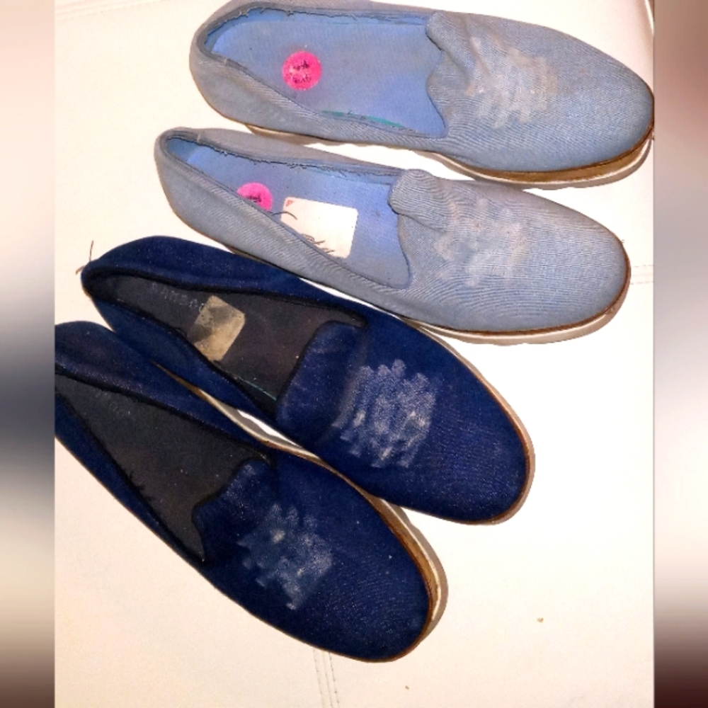 Denim Platform Slip Ons Bundle - image 1